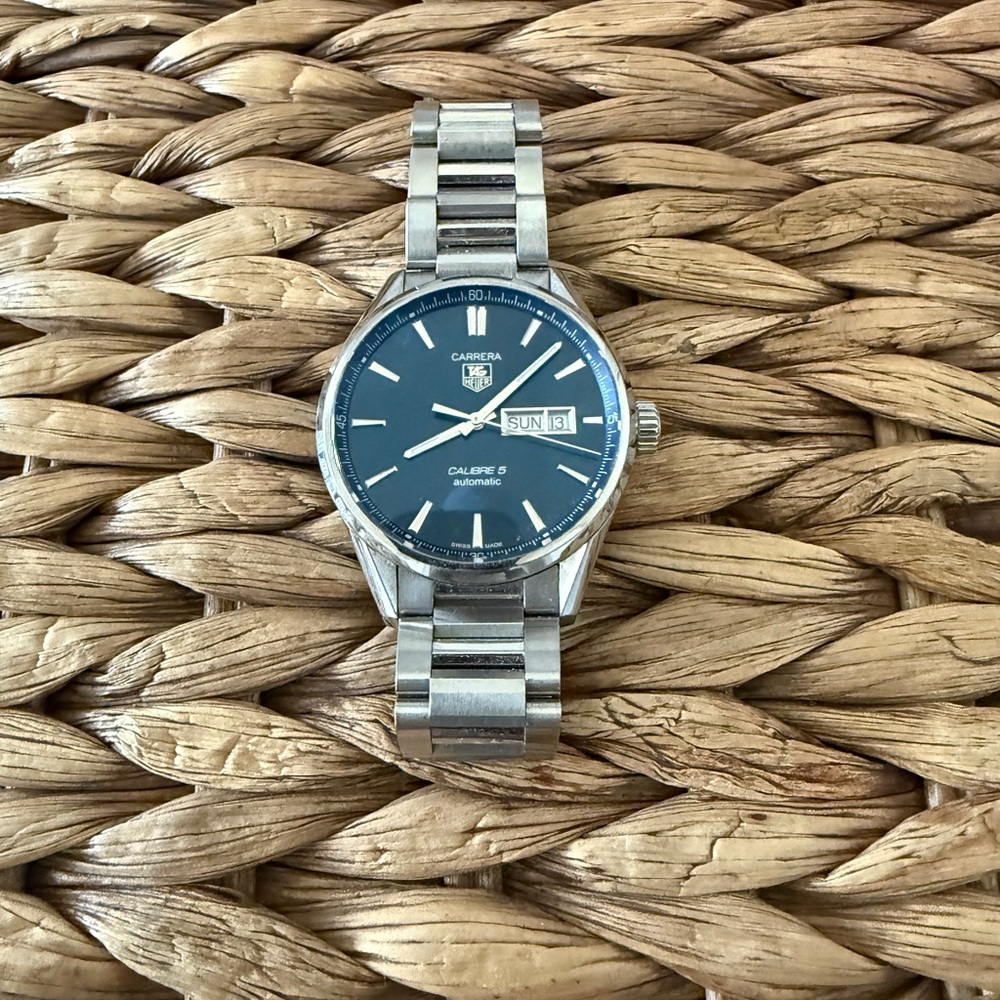 Tag Heuer Carrera Men's Watch - Blue Dial, Silver Bracelet- 41mm